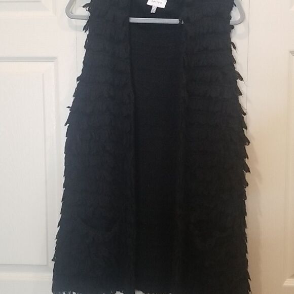 ANTHRO HARLYN BLACK KNITTED LOOP VEST SZ S - Picture 3 of 9